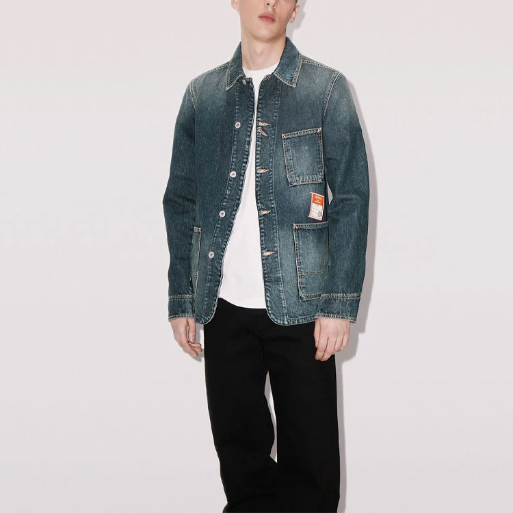 KENZO SS23  Washed Denim Jacket Overshirt Deep Blue FD55DV1026B2-DD 圖 5