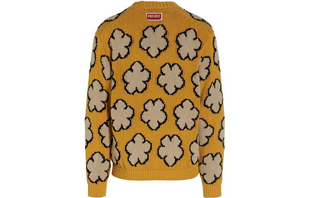 KENZO SS23  Yellow Knit Sweater with Floral Jacquard Design. FD55PU3563CI-40 圖 3