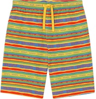 KENZO SS23 Yellow Striped Letter Print Relaxed Fit Shorts. FD55PA7794JR-40 KENZO SS23 Yellow Striped Letter Print Relaxed Fit Shorts. FD55PA7794JR-40