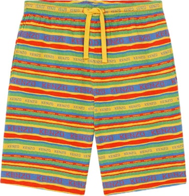 KENZO SS23 Yellow Striped Letter Print Relaxed Fit Shorts. FD55PA7794JR-40 Buy KENZO SS23 Yellow Striped Letter Print Relaxed Fit Shorts. FD55PA7794JR-40