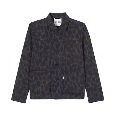 KENZO SS23 All-Over Print Long-Sleeve Button-Up Jacket 5VE3381SB-98