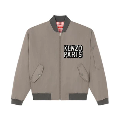 KENZO SS23 Alphabet Print Bomber Jacket Gray FD55BL1279OC-96