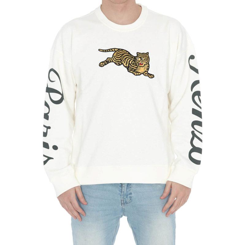 Kenzo SS23 Beige Tiger Logo Print Loose Fit Long Sleeve Sweatshirt F955SW0904ME-03 圖 3