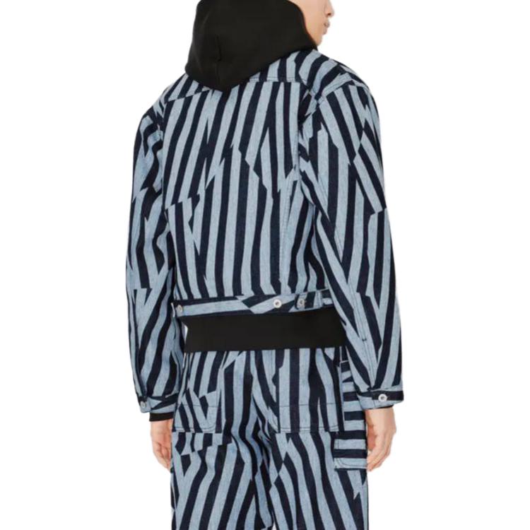 Purchase Kenzo SS23 藍色條紋修身長袖夾克 FD65DV3026R1-DM