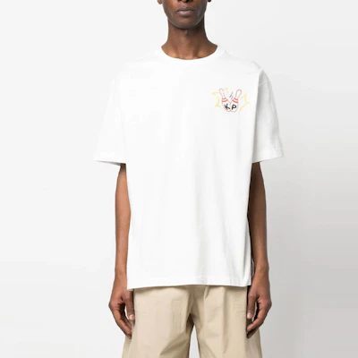 KENZO SS23 보케 보이 그래픽 화이트 루즈핏 반팔 티셔츠 패션. FD55TS4534SG-02 Lookbook KENZO SS23 보케 보이 그래픽 화이트 루즈핏 반팔 티셔츠 패션. FD55TS4534SG-02