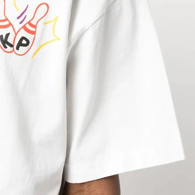 KENZO SS23 보케 보이 그래픽 화이트 루즈핏 반팔 티셔츠 패션. FD55TS4534SG-02 Sizing KENZO SS23 보케 보이 그래픽 화이트 루즈핏 반팔 티셔츠 패션. FD55TS4534SG-02
