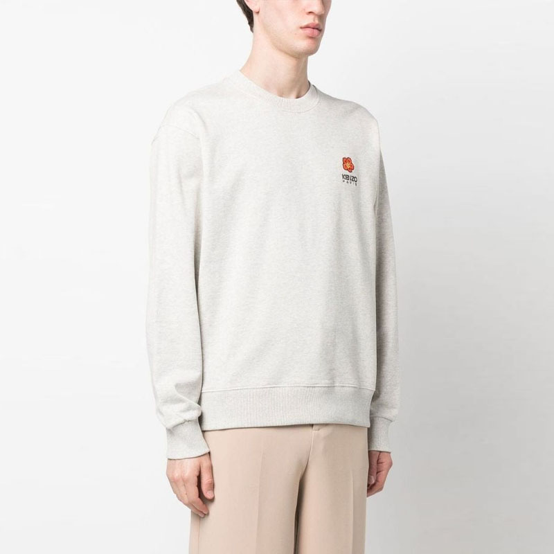Purchase KENZO SS23 Boke Flower Crewneck Sweatshirt Lelaki Kelabu Muda FD55SW4404MF-93