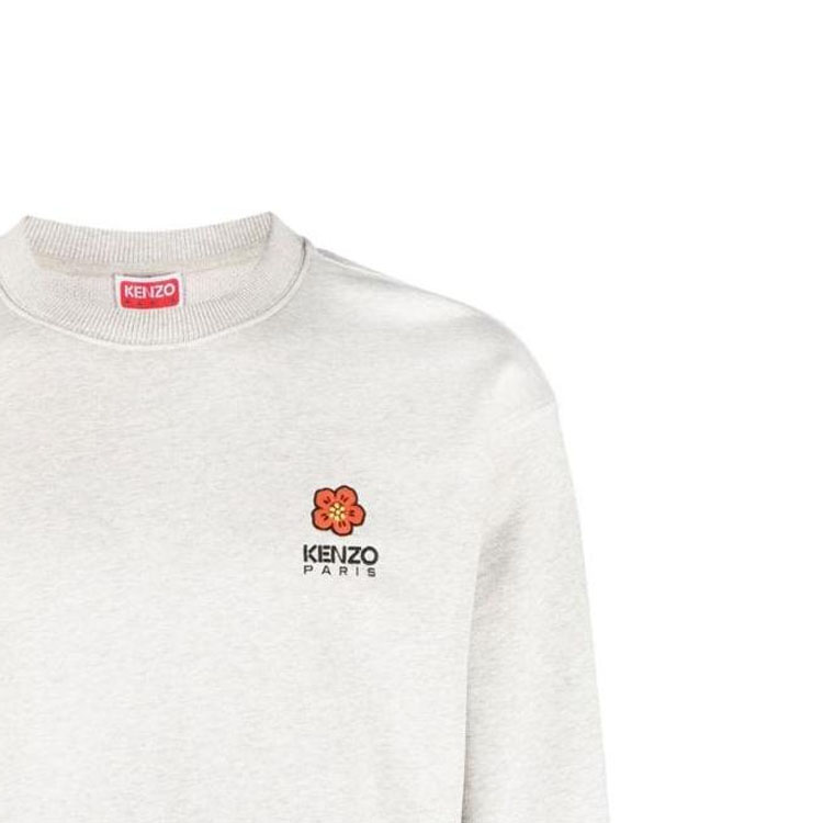 Sizing KENZO SS23 Boke Flower Crewneck Sweatshirt Lelaki Kelabu Muda FD55SW4404MF-93
