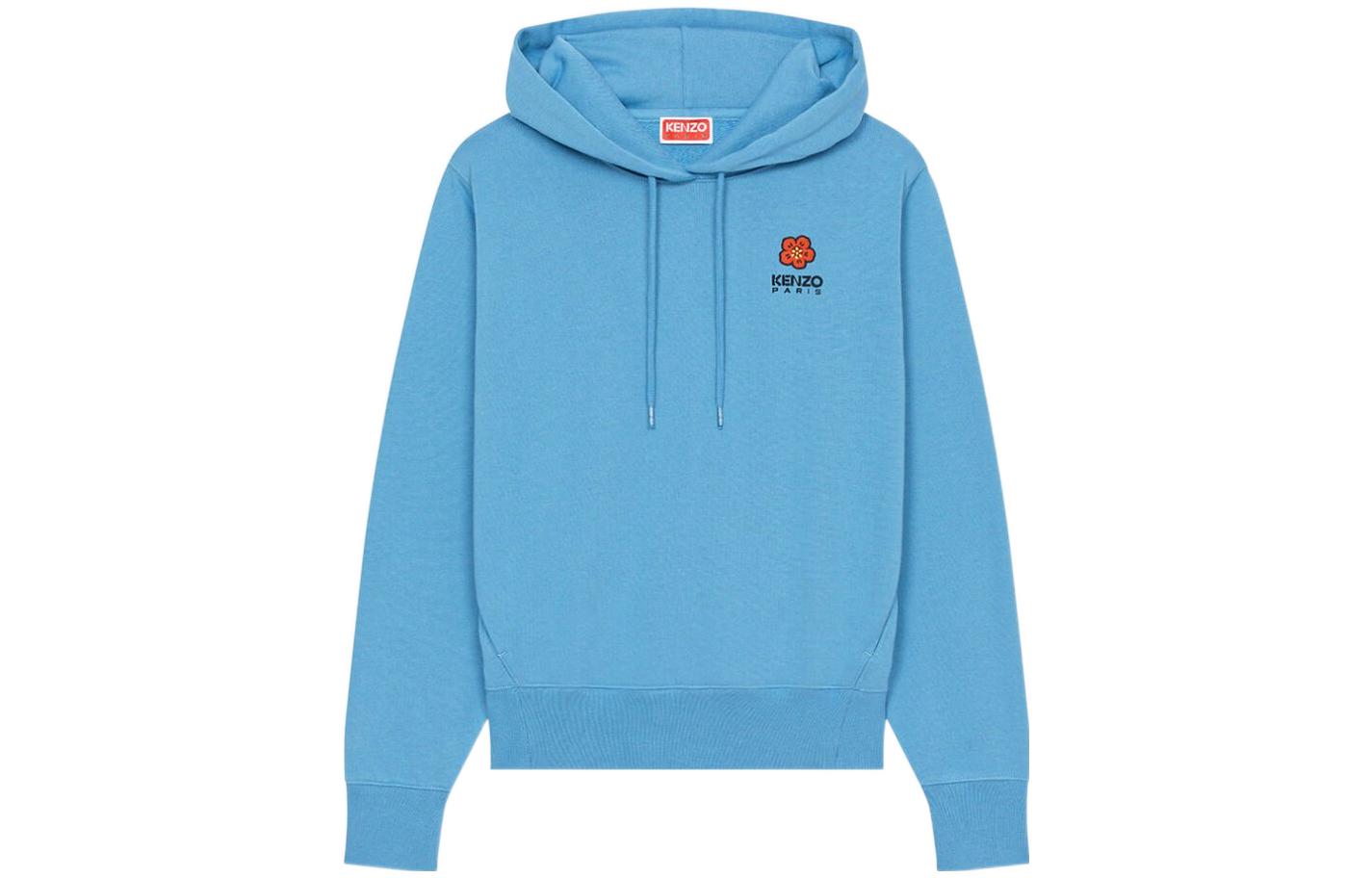 KENZO SS23 Boke Flower Embroidered Hoodie Blue FD52SW0484MF-69