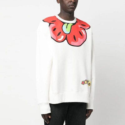 KENZO SS23 BOKE Flower Print Crewneck Long Sleeve Sweatshirt White Men FD55SW4764MB-02 Purchase KENZO SS23 BOKE Flower Print Crewneck Long Sleeve Sweatshirt White Men FD55SW4764MB-02