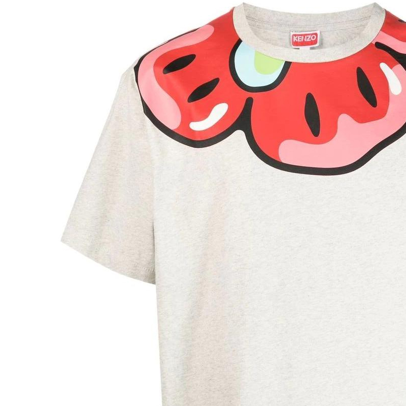 KENZO SS23 Cartoon Letter Print Crewneck Grey T-Shirt . FD55TS4564SY-93 圖 6