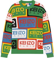 KENZO SS23 Colorblock Letter Logo Knit Sweater Multicolor. FD55PU3593CD-MU KENZO SS23 Colorblock Letter Logo Knit Sweater Multicolor. FD55PU3593CD-MU