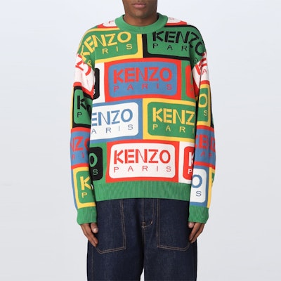KENZO SS23 拼色字母 Logo 針織毛衣 多色款 FD55PU3593CD-MU Shop KENZO SS23 拼色字母 Logo 針織毛衣 多色款 FD55PU3593CD-MU