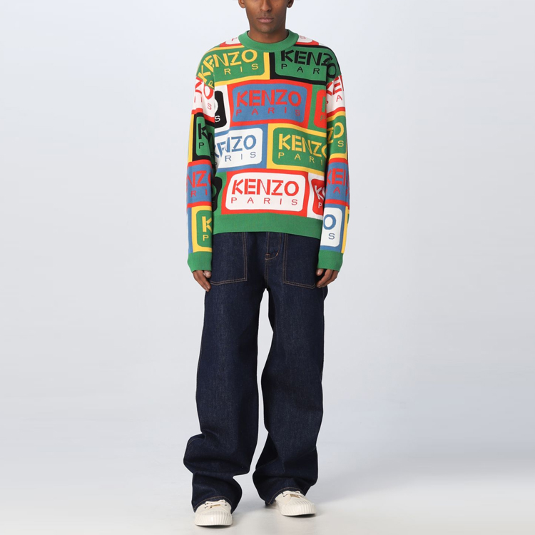 Sizing KENZO SS23 拼色字母 Logo 針織毛衣 多色款 FD55PU3593CD-MU