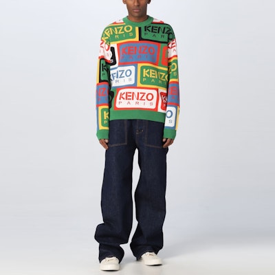 KENZO SS23 拼色字母 Logo 針織毛衣 多色款 FD55PU3593CD-MU Sizing KENZO SS23 拼色字母 Logo 針織毛衣 多色款 FD55PU3593CD-MU