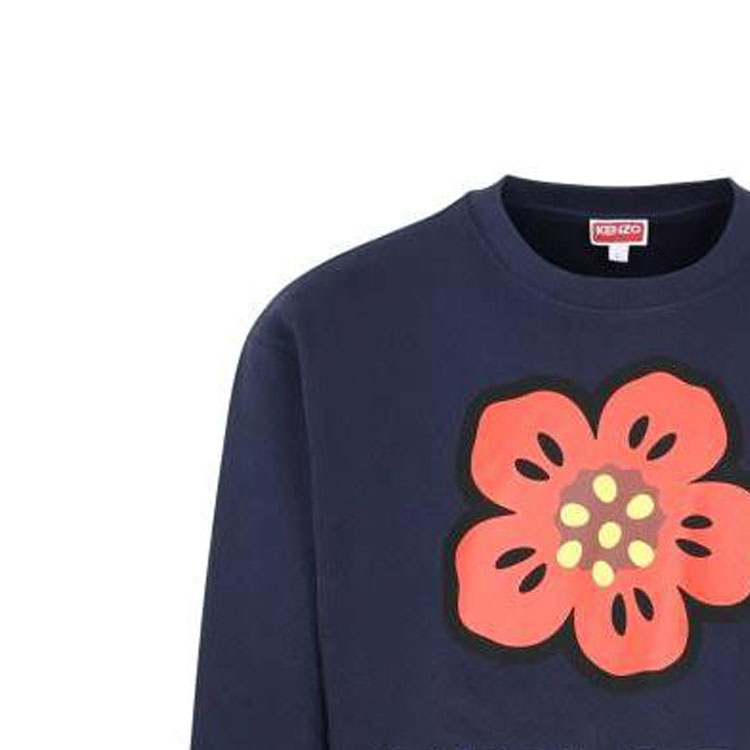 Sizing KENZO SS23 Floral Logo Crewneck Pullover Sweatshirt Blue FD55SW4454ME-77