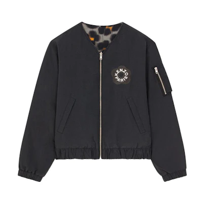 KENZO SS23 Floral Print Reversible Bomber Jacket Black Fashion. FD55BL1329ND-99J