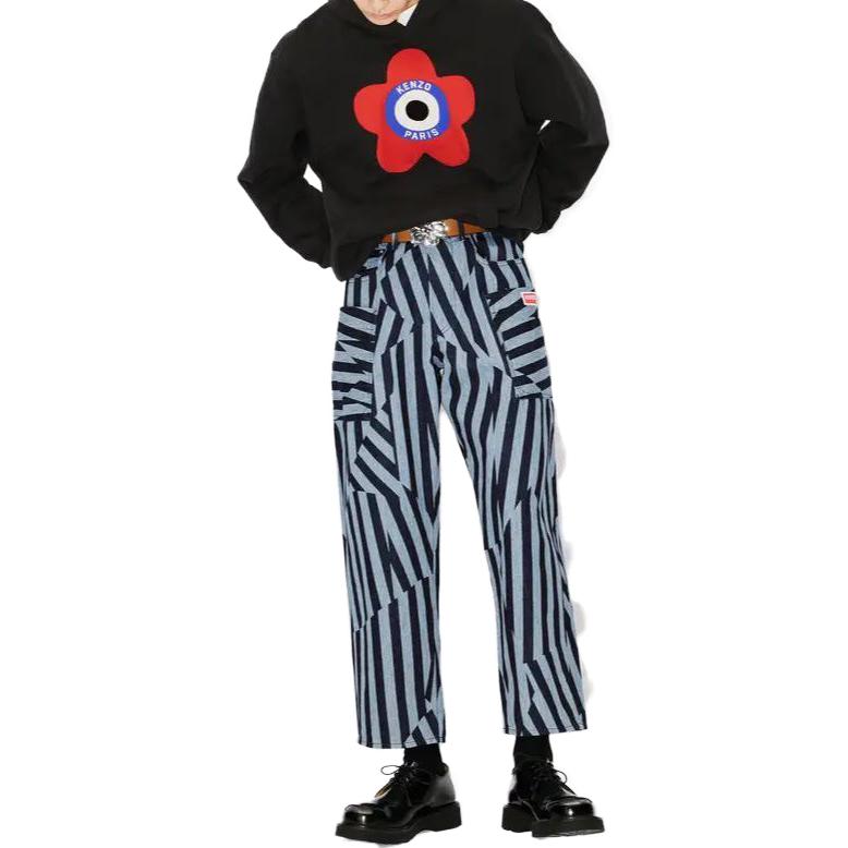 Details for KENZO SS23 Hoodie Lelaki Hitam dengan Grafik Cetakan. FD65SW0744ME-99J