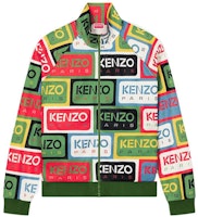 KENZO SS23 Green All-Over Logo Zip-Up Jacket Long Sleeve FD55SW4884IE-MU KENZO SS23 Green All-Over Logo Zip-Up Jacket Long Sleeve FD55SW4884IE-MU
