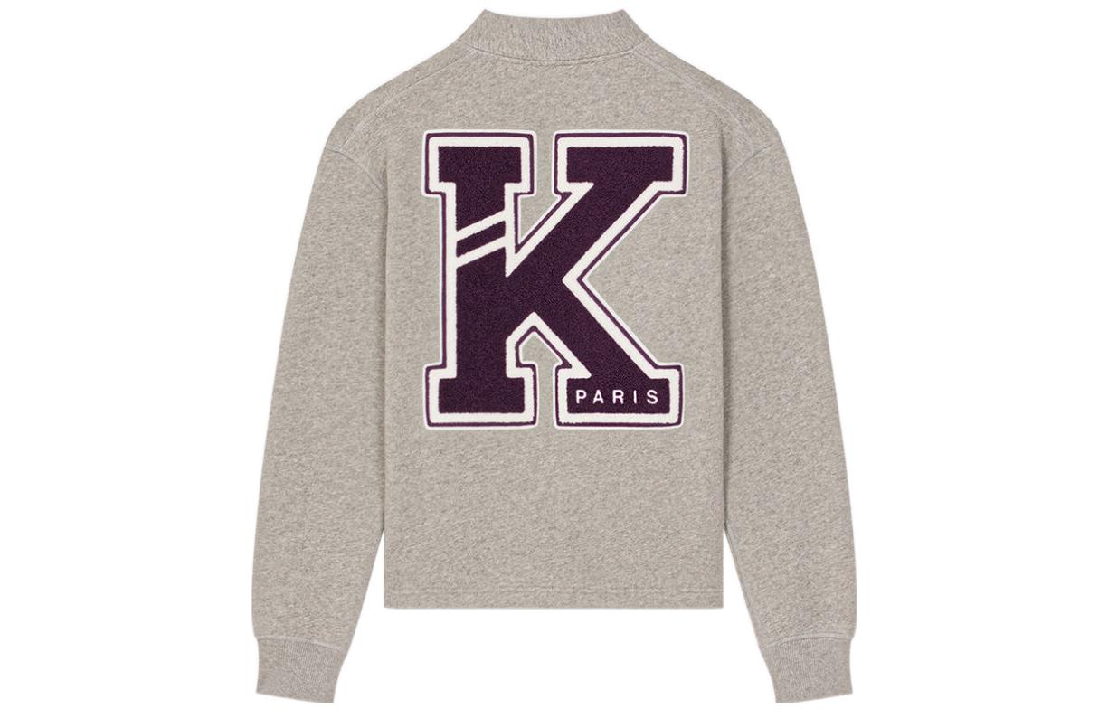 Kenzo SS23 Grey Letter Print V-Neck Button-Up Casual Sweatshirt FD55SW4954MB-94 圖 3