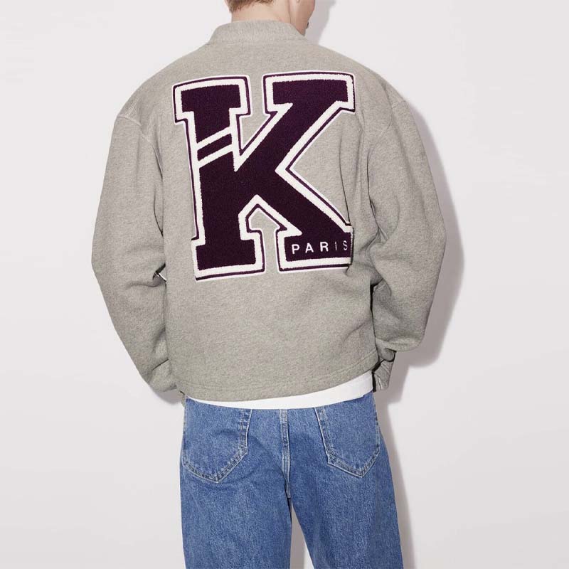 Kenzo SS23 Grey Letter Print V-Neck Button-Up Casual Sweatshirt FD55SW4954MB-94 圖 6