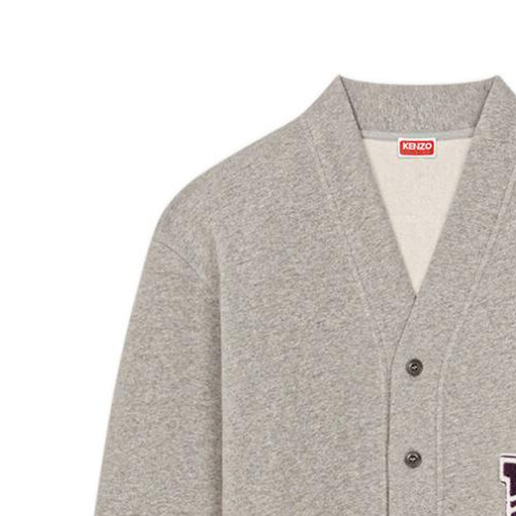 Kenzo SS23 Grey Letter Print V-Neck Button-Up Casual Sweatshirt FD55SW4954MB-94 圖 7