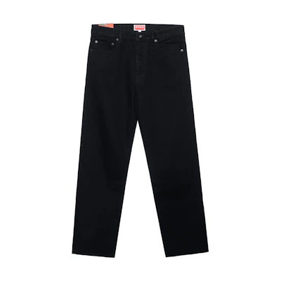 KENZO SS23 High-Waisted Straight-Leg Jeans Black. FD55DP3316C1-BM