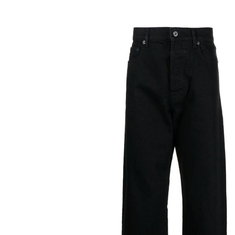 Details for KENZO SS23 High-Waisted Straight-Leg Jeans  Black. FD55DP3316C1-BM
