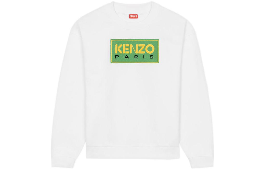 Order KENZO SS23 Letter Print Crewneck Long Sleeve Sweatshirt Unisex White. FD52SW0384MF-01