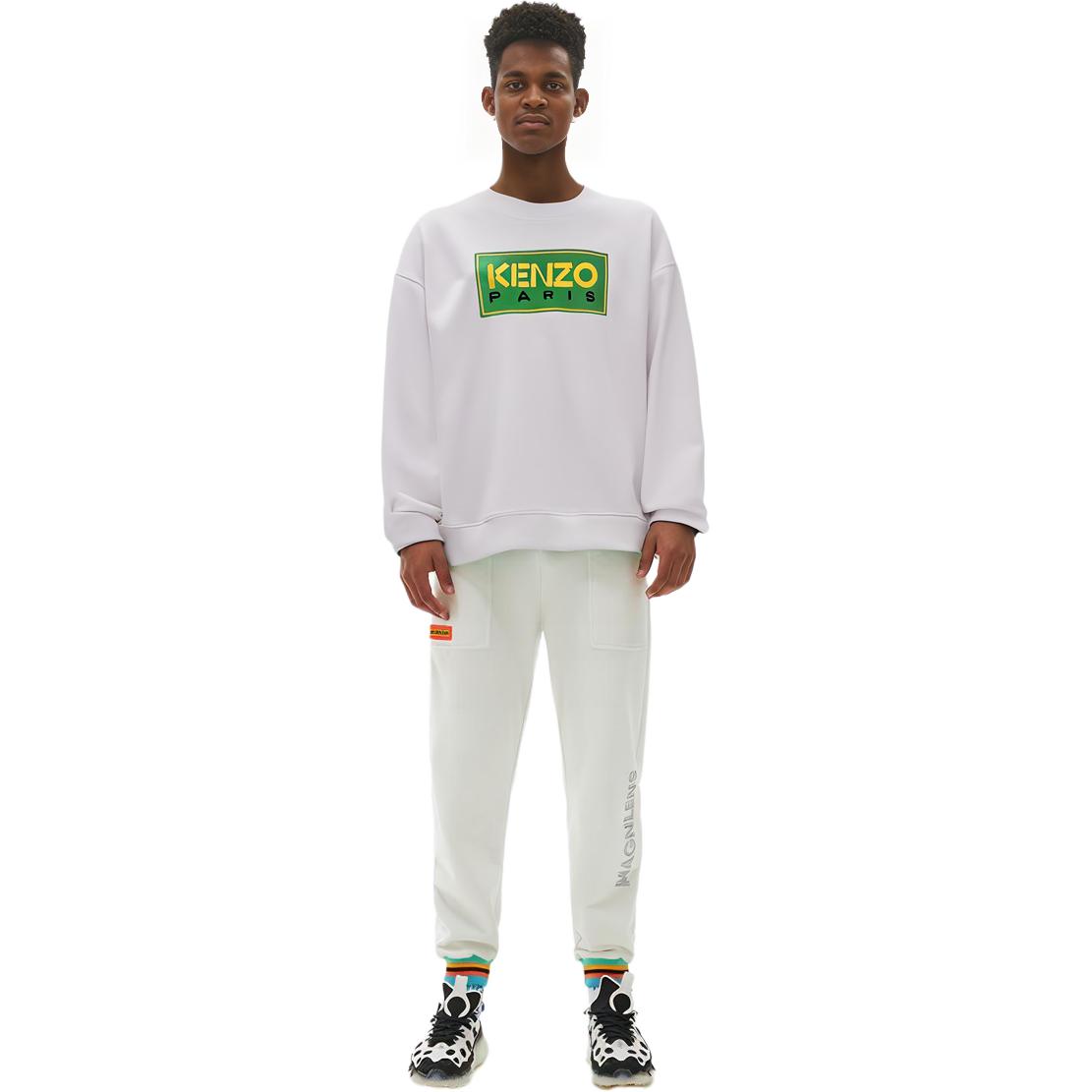 Purchase KENZO SS23 Letter Print Crewneck Long Sleeve Sweatshirt Unisex White. FD52SW0384MF-01