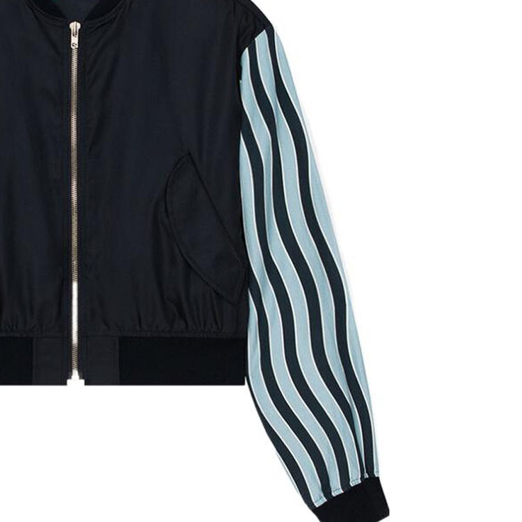 Purchase KENZO SS23 Logo Patch Wave Striped Jacket Menswear Blue FD55BL1419OA-77