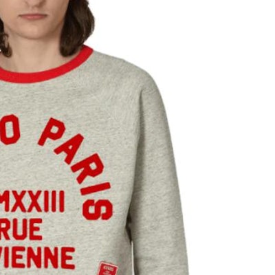 KENZO SS23 Logo Print Crewneck Long Sleeve Sweatshirt Grey . FD55SW4864MG-94 Sizing KENZO SS23 Logo Print Crewneck Long Sleeve Sweatshirt Grey . FD55SW4864MG-94