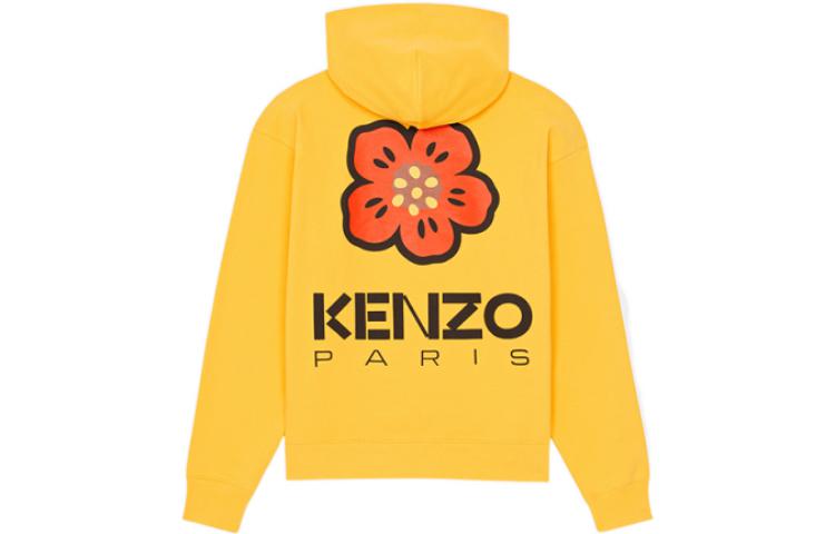 KENZO SS23 Logo Print Hoodie Gold Yellow  Sweatshirt. FD55SW4444ME-40 圖 3