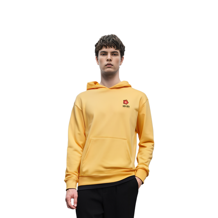 KENZO SS23 Logo Print Hoodie Gold Yellow  Sweatshirt. FD55SW4444ME-40 圖 5