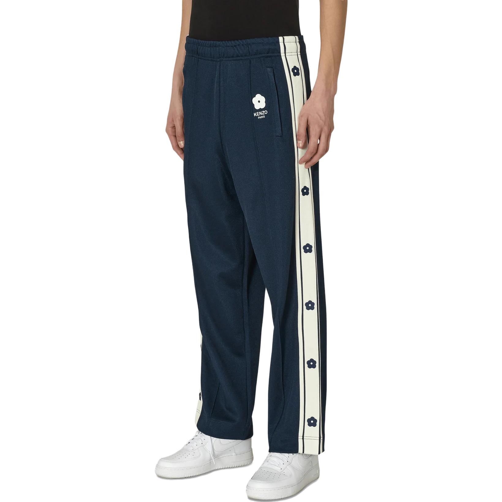 Details for KENZO SS23 Logo Straight-Leg Knit Sweatpants Midnight Blue  Casual Wear FD55PA7474IE-77