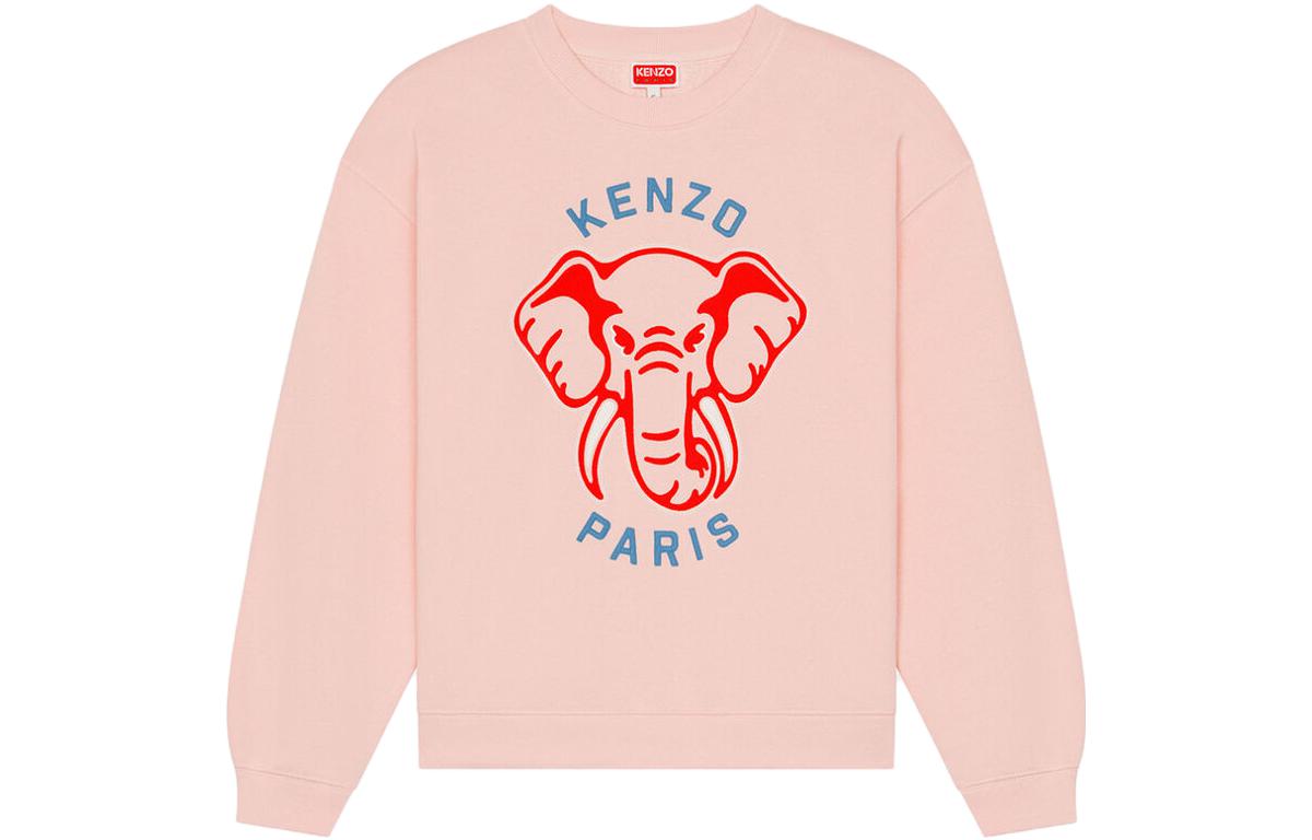 Order KENZO 男士粉色大象标志印花长袖卫衣 SS23款式 FD62SW0934MF-34
