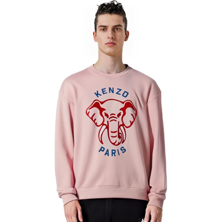 Cheap KENZO 男士粉色大象标志印花长袖卫衣 SS23款式 FD62SW0934MF-34