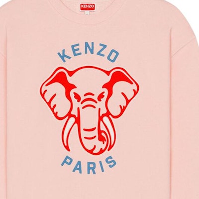 KENZO 男士粉色大象标志印花长袖卫衣 SS23款式 FD62SW0934MF-34 1