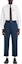 Shop KENZO SS23 Solid Logo Embroidered Straight-Leg Casual Pants Navy FC65PA2059RL-77