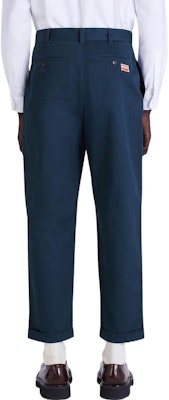 KENZO SS23 Solid Logo Embroidered Straight-Leg Casual Pants Navy FC65PA2059RL-77 Details for KENZO SS23 Solid Logo Embroidered Straight-Leg Casual Pants Navy FC65PA2059RL-77