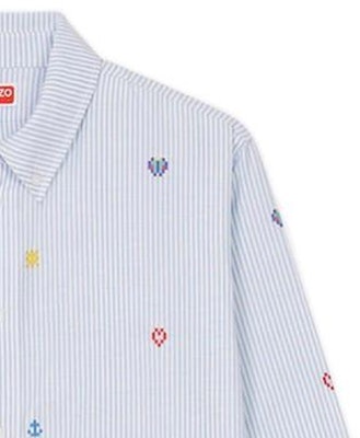 KENZO SS23 Striped All-Over Print Long Sleeve Shirt Unisex Blue FD55CH4109LJ-63 Purchase KENZO SS23 Striped All-Over Print Long Sleeve Shirt Unisex Blue FD55CH4109LJ-63
