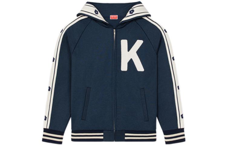 KENZO SS23 Striped Print Single-Breasted Hooded Jacket Midnight Blue Men’s FD55SW4654IE-77 圖 2
