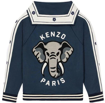 KENZO 2023春夏条纹印花连帽单排扣夹克午夜蓝男款 FD55SW4654IE-77 Lookbook KENZO 2023春夏条纹印花连帽单排扣夹克午夜蓝男款 FD55SW4654IE-77