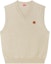 Order KENZO SS24 Beige Floral Embroidery V-Neck Sleeveless Pullover Vest FE65PU4863LC-11