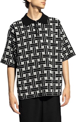 KENZO SS24 Black Checkered Button-Up Short Sleeve Polo Shirt. FE65PU4783CA-99J Shop KENZO SS24 Black Checkered Button-Up Short Sleeve Polo Shirt. FE65PU4783CA-99J