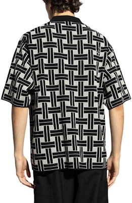 KENZO SS24 Black Checkered Button-Up Short Sleeve Polo Shirt. FE65PU4783CA-99J Purchase KENZO SS24 Black Checkered Button-Up Short Sleeve Polo Shirt. FE65PU4783CA-99J