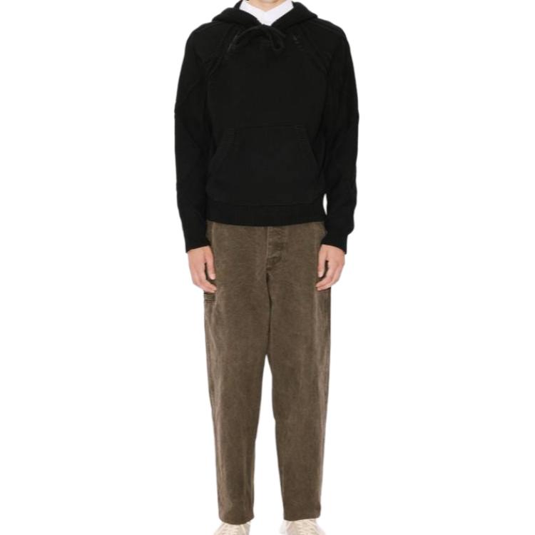 Shop KENZO SS24  Black Chunky Knit Hoodie Sweater. FE65PU4823CF-99J