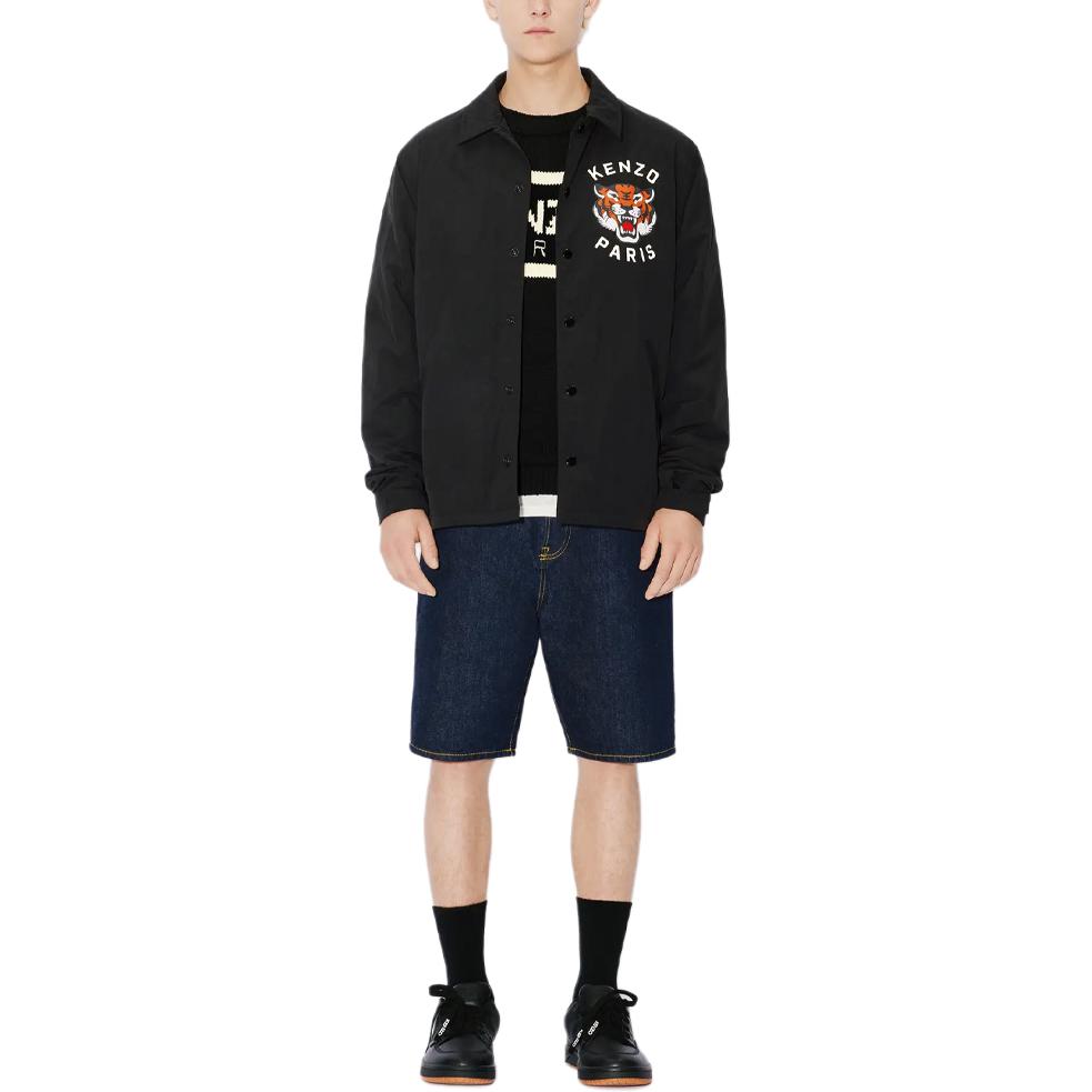 KENZO SS24  Black Crewneck Sweater with Logo Print Long Sleeves. FD55PU3833LA-99 圖 5