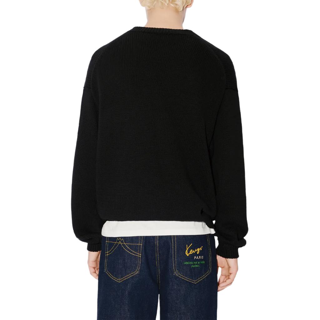KENZO SS24  Black Crewneck Sweater with Logo Print Long Sleeves. FD55PU3833LA-99 圖 6