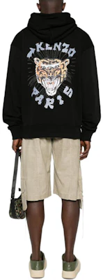 KENZO SS24 黑色刺绣标志宽松连帽卫衣 FE55SW1764MF-99J Shop KENZO SS24 黑色刺绣标志宽松连帽卫衣 FE55SW1764MF-99J